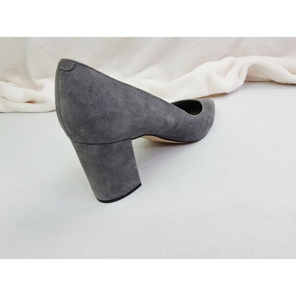 Marc Fisher Size 9M Womens Gray Leather Suede Caitlin Slip On Pointed Toe Shoes - Picture 9 of 14